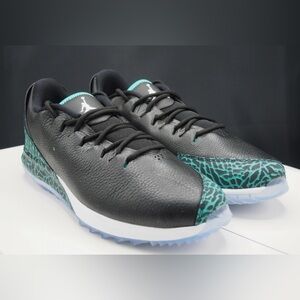Jordan Black and Teal Sneakers